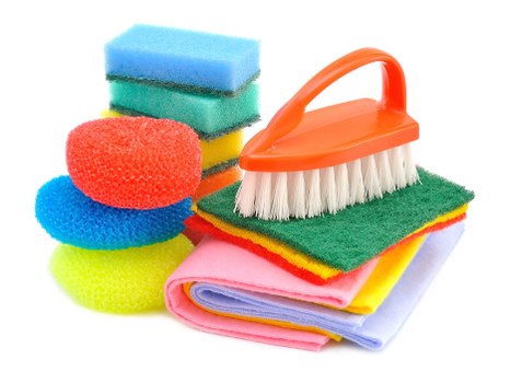 Professional carpet cleaning equipment in a business workspace
